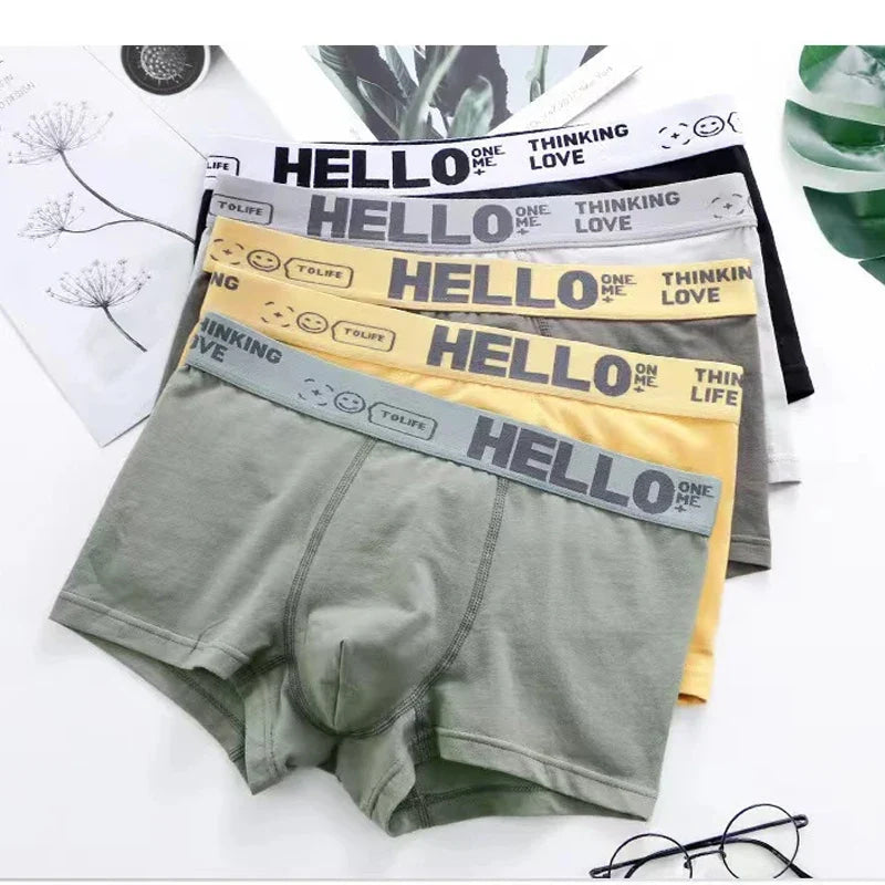 10Pcs/Set Men's Underwear High Stretch Boxer Shorts Breathable Soft Men's Shorts Comfortable Aisa Size L-4XL Men Briefs
