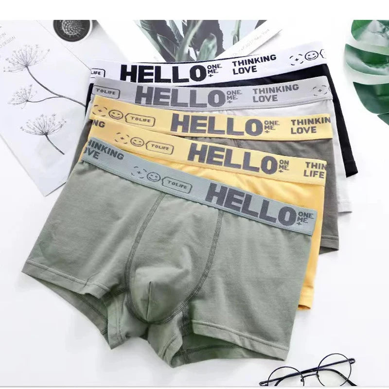 10Pcs/Set Men's Underwear High Stretch Boxer Shorts Breathable Soft Men's Shorts Comfortable Aisa Size L-4XL Men Briefs