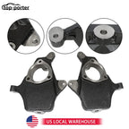 2Pcs Drop Lowering Spindles Black For Chevy Silverado GMC Sierra 1500 2WD 4WD AWD 07-16