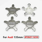 4PCS 135mm  For AUDI A4 B8 B6 B9 B7 A3 8P 8V 8L A6 C7 C6 Car Five Claws Wheel Center Cap Hub Covers 4F0601165N Accessories