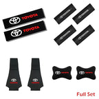 Car exterior annual inspection stickers For Toyota Car Set Car Head Neck Rest Pillow Auto Seat belt Pads Headrest cover