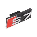 1PCS Car Front Grille Badge Decoration Plastic Sticker Exterior Modification Center Cover For Aud S4 S3 S5 S6 S7 S8 B7 B6 Q2 C6
