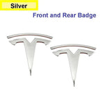 CAR Tesla Model 3 Mode Y Zinc Alloy Car Front Hood Logo Sticker Styling Auto Body Rear Trunk Emblem with Radian Accessories