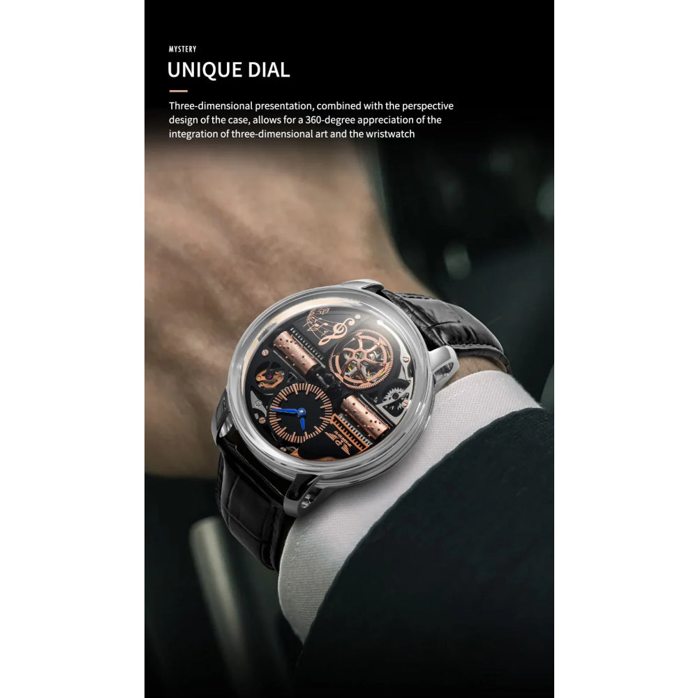 PINDU Watch New TOP Men Mechanical Watch Godfather Fashionable Classic Series 45.5MM Wristwatches Men M2791B