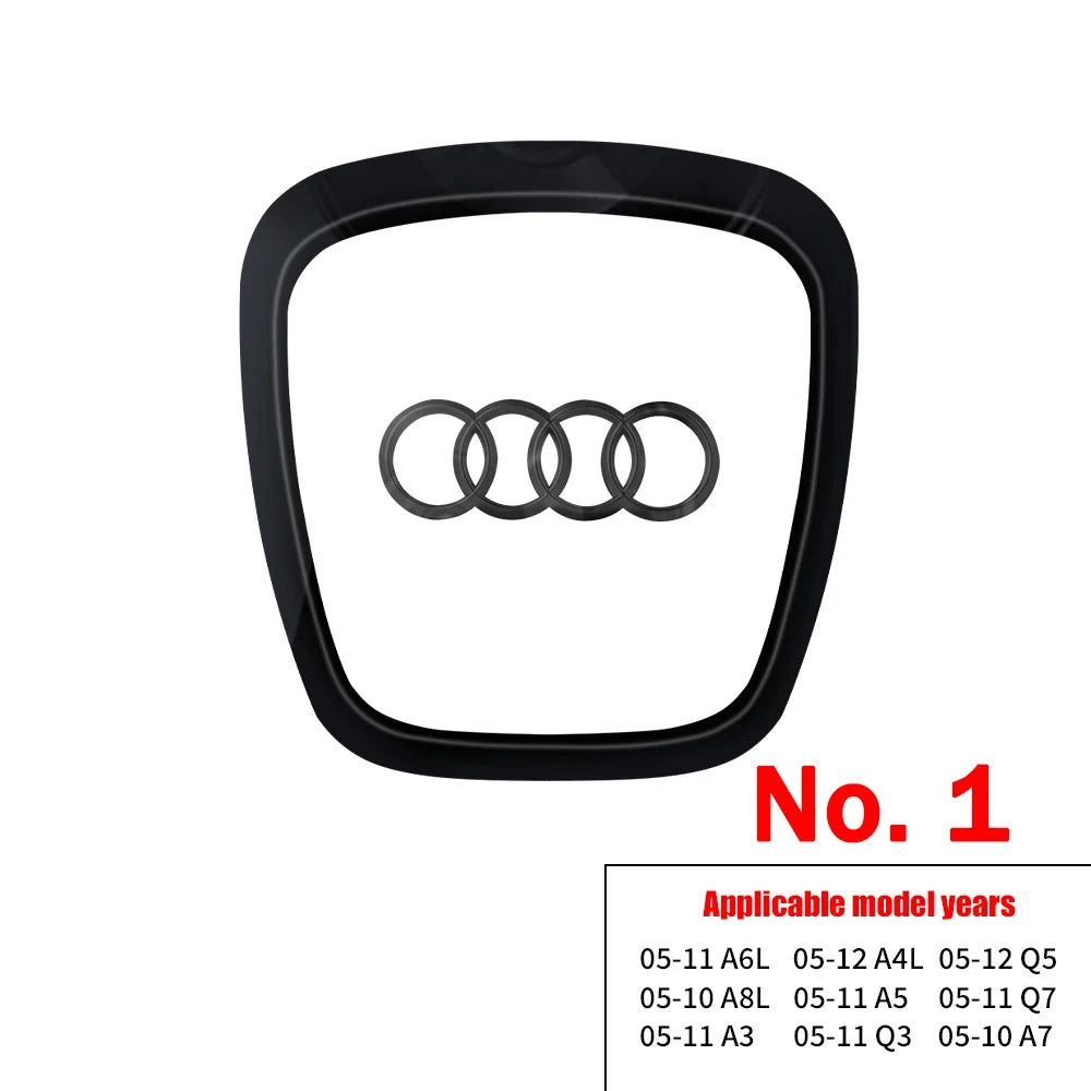 Car Styling Steering Wheel Center Logo Cover Replacement Trim Accessories For Audi Sline TT A3 A5 A7 Q3 Q5 Q7 Q8 A4L A6L A8L Q5L
