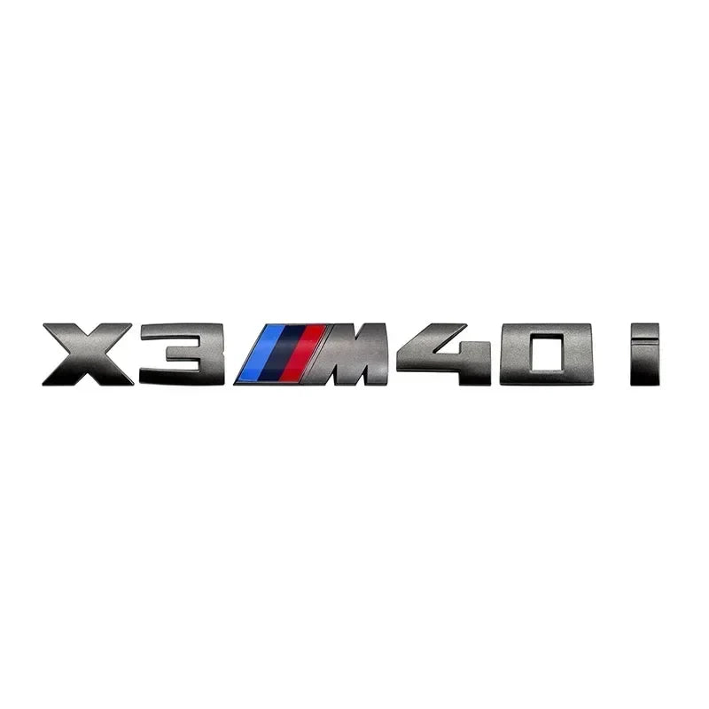 7.3cm for M logo new gray ABS letter sticker trunk badge For BMW X3 M40D 40I X4 M40D X5 M50D 50I X6 M50D 50I X7 M50D 50I