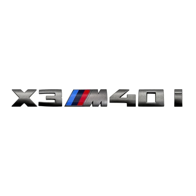 7.3cm for M logo new gray ABS letter sticker trunk badge For BMW X3 M40D 40I X4 M40D X5 M50D 50I X6 M50D 50I X7 M50D 50I