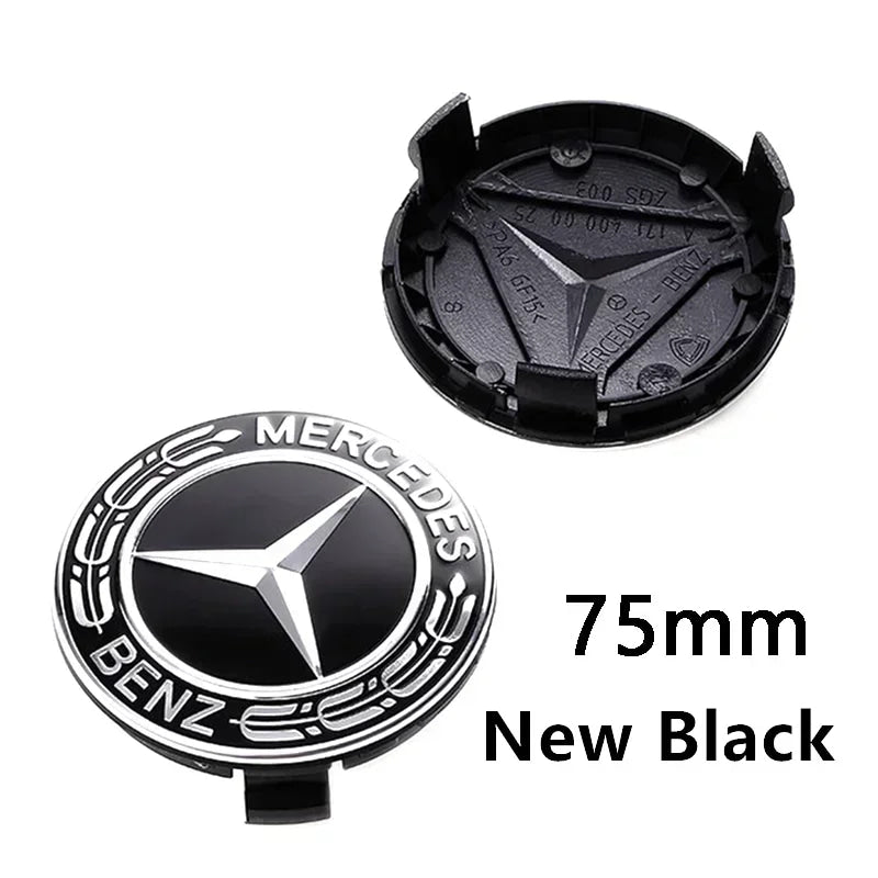 4pcs 56mm 60mm 75mm  68mm3Pin Car Wheel Center Cap Rim Hub Caps Emblem W202 W220 W213 W210 W164 E200 E260 E300 For Mercedes Benz
