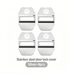 4Pcs Zinc Alloy  Car Door Lock Buckle Protection Cover Anti-Collision Shock Absorbing Cushion Stickers For BMW G80 G06 G07 G42 G