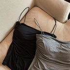 Camiseta sin Mangas para Mujer, Camisola Ajustada, Top Corto Sexy con Tirantes Finos, Camiseta Blanca Lisa, Estilo Coreano