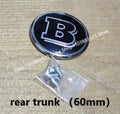 Metal 45/60mm Car Front Emblem Badge Modified Bonnet Hood Rear Trunk B Logo for BRABUS W220 C E S W203 W204 W205 W254 W210 W211