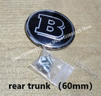 Metal 45/60mm Car Front Emblem Badge Modified Bonnet Hood Rear Trunk B Logo for BRABUS W220 C E S W203 W204 W205 W254 W210 W211