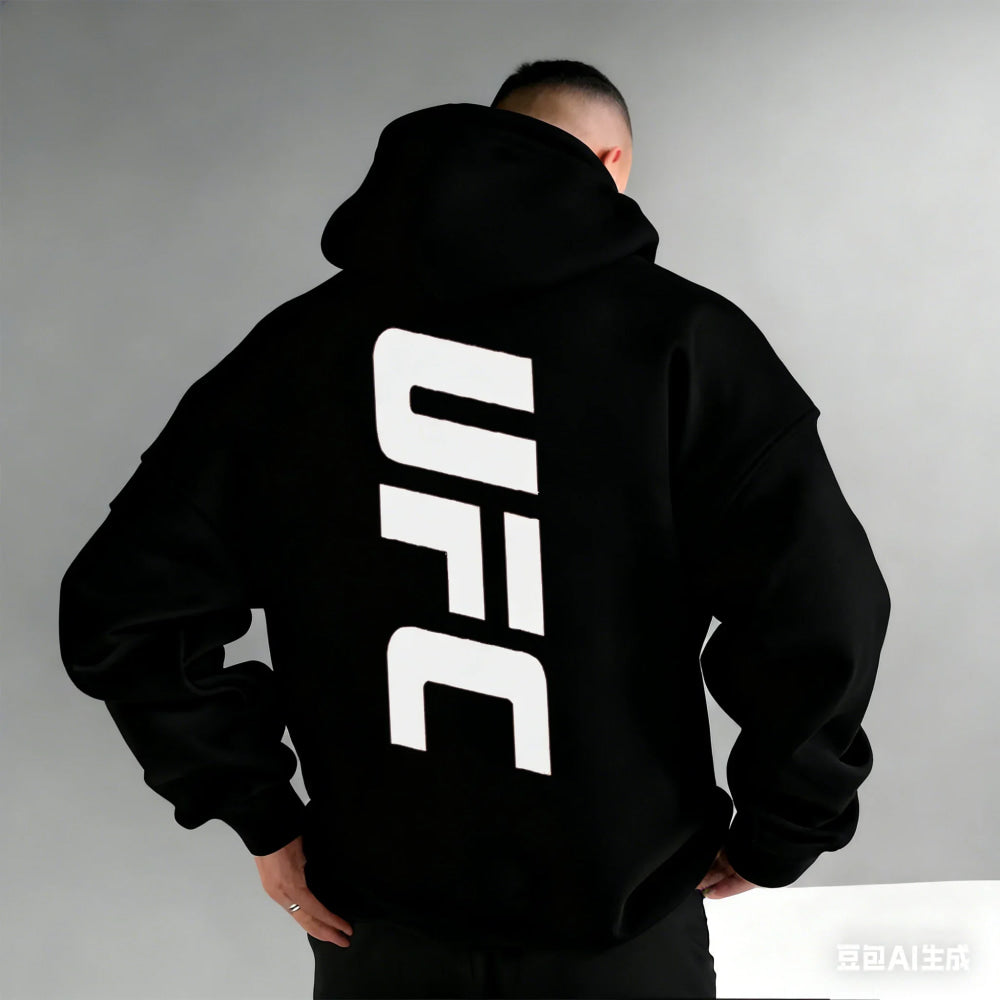 Men's Pattern Hoodies –Bold Back Prints MMA Inspired Streetwear Loose Fit Perfect for Gym  Casual Wear Limited Edition Designs