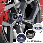 4pcs 56 60 65mm Car Wheel Center Hub Caps Stickers Badge For Ford Escape Shelby Mondeo Fiesta Fusion Explorer Edge Styling