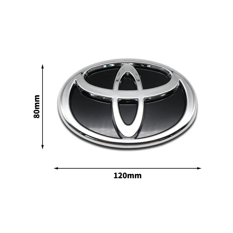 3D Car Logo Modified Car Logo Badges Front And Rear Logo Silver For Toyota Hybrid Series Prado Highlander Camry Corolla Styling