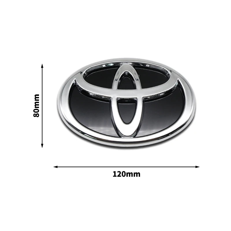 3D Car Logo Modified Car Logo Badges Front And Rear Logo Silver For Toyota Hybrid Series Prado Highlander Camry Corolla Styling