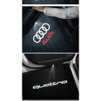 2PCS LED Car Door Welcome Logo Light Projector Lamp For Audi Sline S3 S4 S5 S6 S7 RS Quattro Q7 Q5 Q3 A4 B8 8P A3 A6 C7 A5 A6