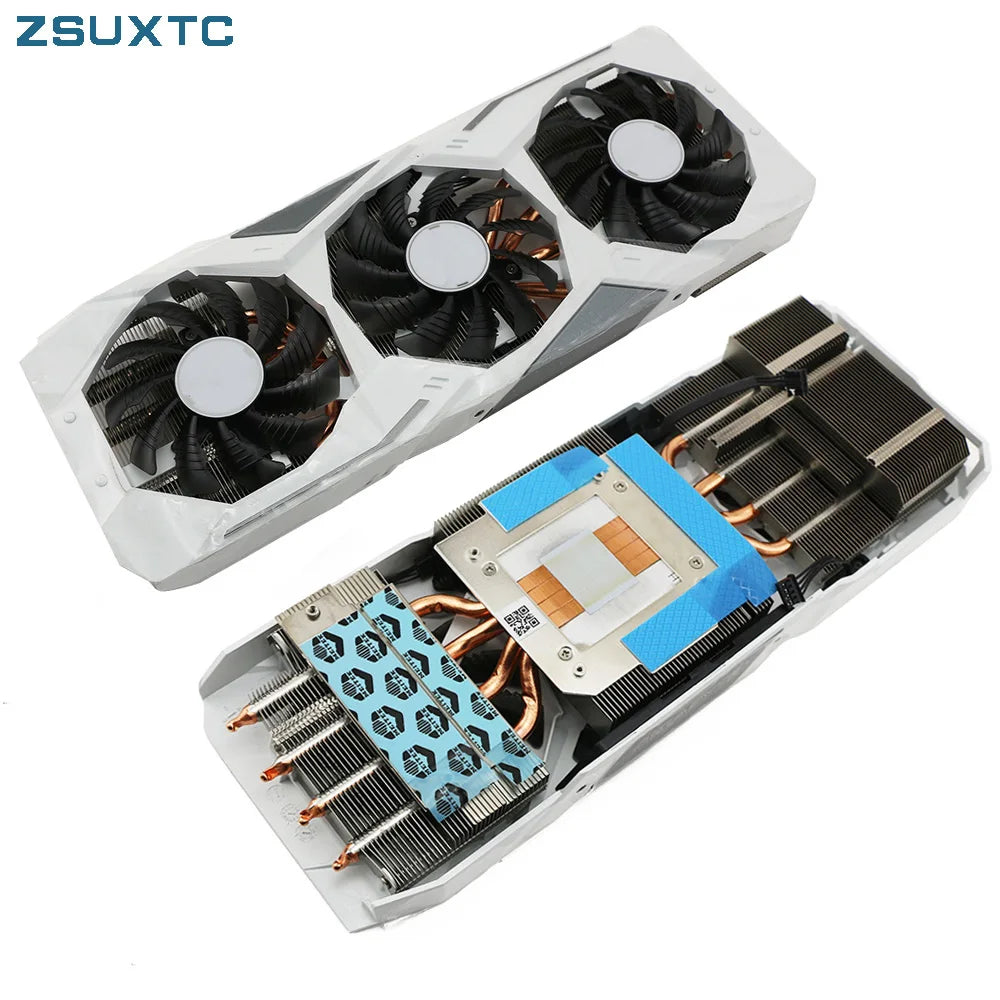 Disipador de calor de repuesto para tarjeta gráfica RTX2060 S con ventilador para GIGABYTE RTX 2060 SUPER GAMING OC 3X disipador de calor enfriador GPU blanco