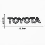 3D ABS TOYOTA Letters Emblem Rear Trunk Badge Logo Nameplate Sticker Black Chrome For Hilux Highlander Yaris RAV4 Camry Corolla