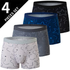 4/5 Uds. Pantalones cortos estampados de talla europea y americana a la moda para hombre, ropa interior cómoda de talla grande para hombre, bañador Sexy