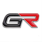3D Metal GR Letters Front Grill Emblem Badge Rear Trunk Sticker Decals for Toyota Corolla CHR RAV4 Yaris Prado Prius Camry