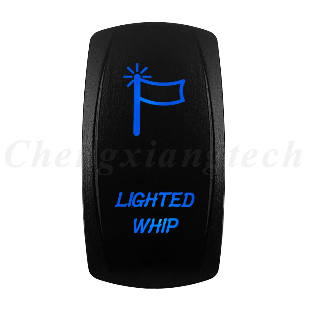 12V 20A Blue Led Car Boat Laser Rocker Switch ON OFF, (ON) OFF, ON OFF ON, (ON) OFF ON, (ON) OFF (ON) Waterproof