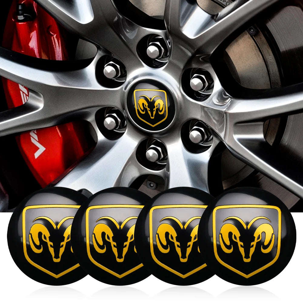 56MM Car Wheel Center Cover Sticker Hub Cap Accessories For Dodge Durango Caliber Dakota Neon SRT SXT Nitro Avenger Dart Viper