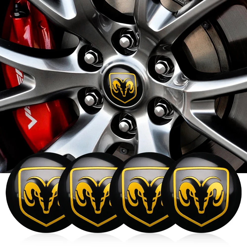56MM Car Wheel Center Cover Sticker Hub Cap Accessories For Dodge Durango Caliber Dakota Neon SRT SXT Nitro Avenger Dart Viper
