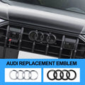 4Rings Logo ABS Chrome Black For Audi A3 A4 A5 A6 A7 A8 C7 C6 C5 B5 B6 B7 TT Car Front Hood Emblem Bonnet Auto Badge Rear Trunk