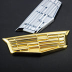 6.3cm 9.2cm Metal Alloy Car Trunk Emblem Side Body Sticker C-Pillar Label Window Badge Decoration for Cadillac XT5 ATSL XTS SRX