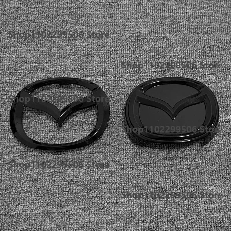 glossy black ABS Car Front Grille Eemblem Rear Trunk Badge Replace stickers  SKYACTIV  GX For 2019-2025 Mazda 3 Logo Accessories