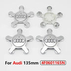 4pcs Audi 135MM Car Hub Caps 8R0601165 4F0601165 For A4 A5 A6 A7 Q3 Q5 A3 S5 Accessories Auto Wheel Center Cap Hubcap Rim Covers