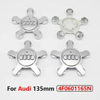 4pcs Audi 135MM Car Hub Caps 8R0601165 4F0601165 For A4 A5 A6 A7 Q3 Q5 A3 S5 Accessories Auto Wheel Center Cap Hubcap Rim Covers