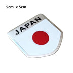 Aluminum Japanese JAPAN National Flag Car Emblem Motorcycle Body Trunk Decal Sticker For Toyota Honda Suzuki Nissan Mazda SUBARU