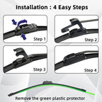 Car Front Wiper Blade For Toyota Prius C Aqua NHP10 2011~2021 Windscreen Windshield Windows Car Wiper 2020 2019 2018
