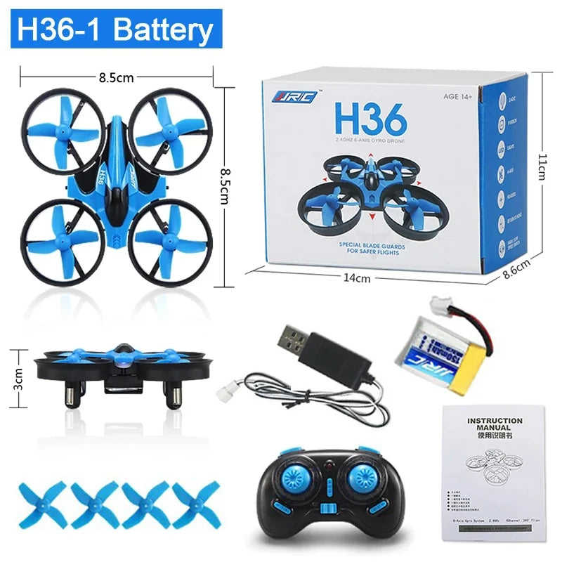 Mini Dron H36 de 6 ejes sin cabeza, Dron FPV de bolsillo con Control remoto, helicóptero, avión, RC, cuadricóptero, juguetes, regalo de Navidad para niños