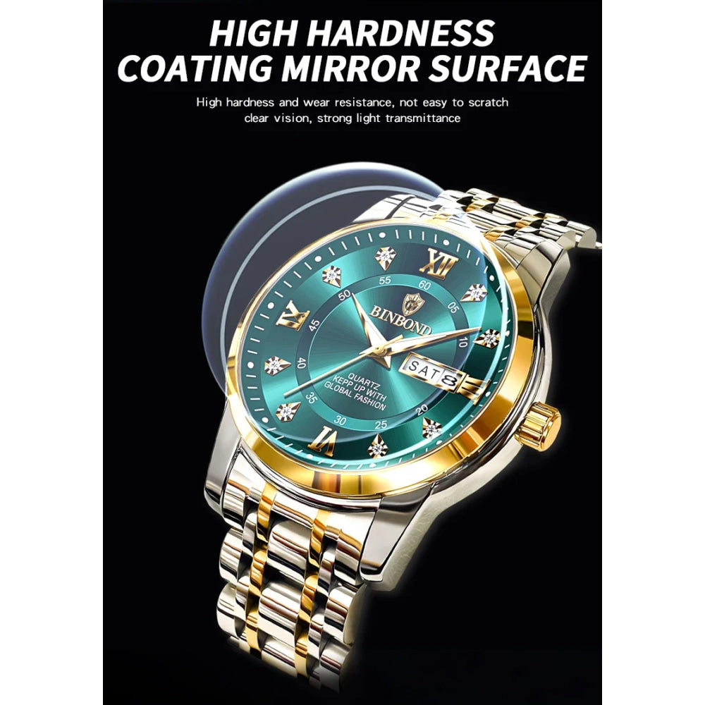 BINBOND Top Brand Luxury Fashion Watch Men 3ATM Waterproof Date Clock Sport Watches Mens Quartz Wristwatch Relogio Masculino