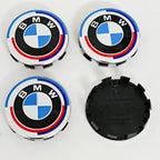 4pcs For BMW 50th E90 E60 F10 F20 G20 G30 E53 E85 E70 56mm 68mm Blue White Car Hub Cap Wheel Center Cap Emblem Badge Accessories