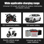 Cargador de batería de coche de 12V y 2A, cargador de reparación de pulsos de energía de 220V, batería de plomo ácido húmedo y seco, pantalla LED, resolución de batería para Moto y camión