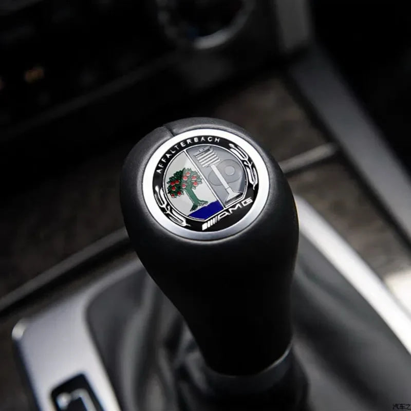1Pcs Car Gear Shifter Head Knob Badge Sticker Emblem Decal Decor Hubcap For Mercedes Benz AMG W204 W205 W203 W211 W212 W213 W210