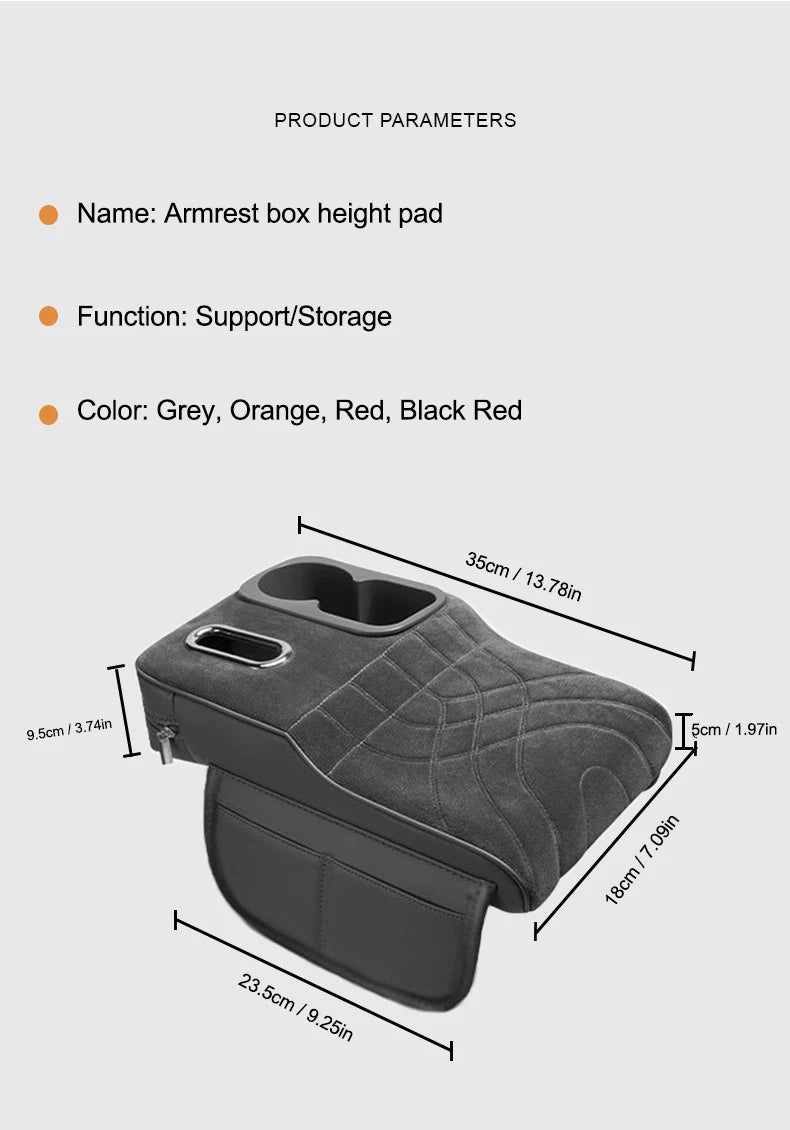 Car Console Armrest Box Booster Pad Car Arm Rest Padded Cover For Mercedes Benz AMG W204 W206 W205 W203 W211 W212 W213 W210 W124