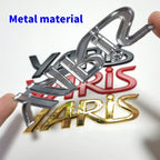 3D Metal Yaris Logo Emblem Badge Matte black Chrome Plated Trunk Letter Sticker For Toyota Yaris Car Exterior Decor Accessories