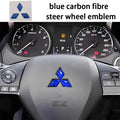 1pcs Mitsubishi carbon fibre steer wheel emblem Sticker Car Steering Wheel Sticker Car Interior Emblem Car styling Accessories