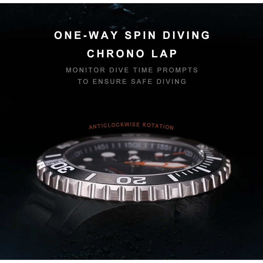 CADISEN AQUA DIVER New Brand Luxury Men Watches Automatic Watch Japan MIYOTA 8215 100M Waterproof Luminous Mechanical Wristwatch