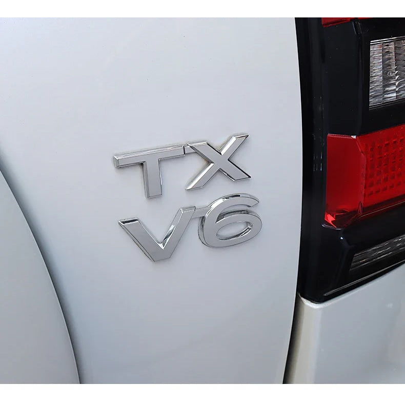 For Toyota Land Cruiser 200 Prado 120 150 Car Logo Displacement V8/TX/TXL/5.7/V6/Black Letter Sticker Car Decoration Accessories