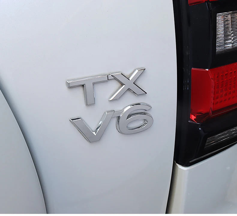 For Toyota Land Cruiser 200 Prado 120 150 Car Logo Displacement V8/TX/TXL/5.7/V6/Black Letter Sticker Car Decoration Accessories