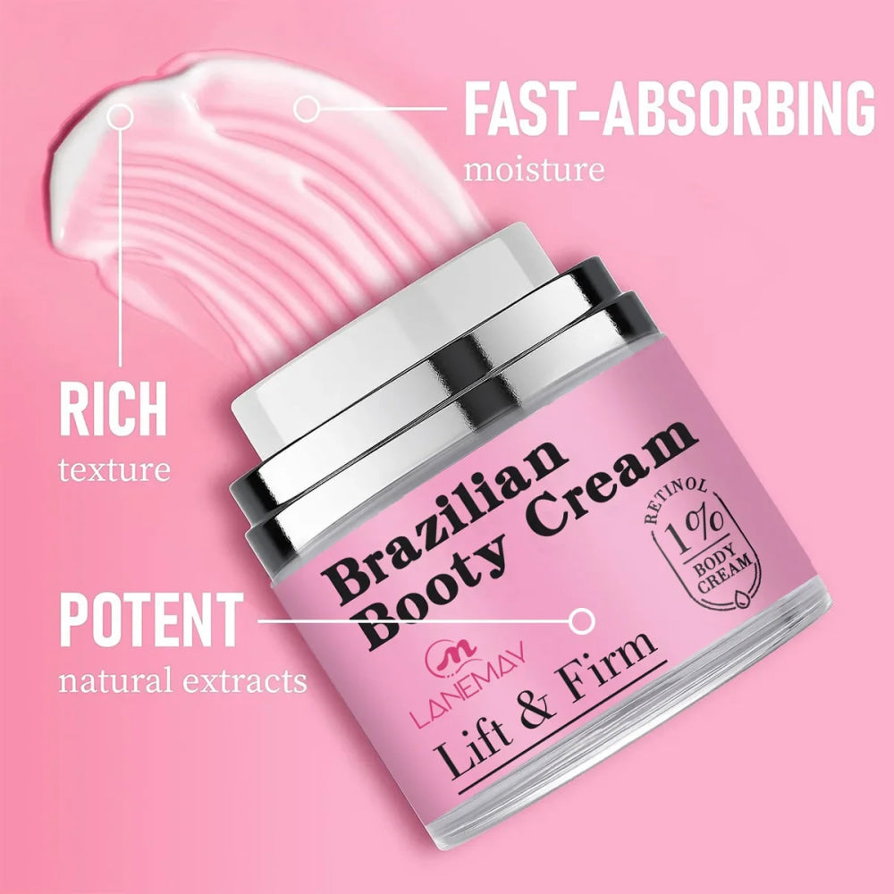 Brazilian Booty Cream Containing retinol makes the skin tight, rich and elastic, and lifts the buttocks to make them sexier