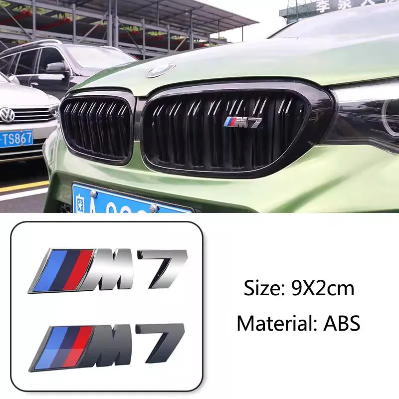 For BMW Performance E60 E36 E90 X2 X1 X3 X5 E46 M3 1Pcs 7.3cm 9cm M Logo 3D ABS Car Styling Front Grille Badge Emblem Accessory