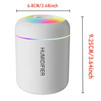 Mini humidificador de aire de 180ML, difusor de Aroma eléctrico USB, purificador de aceites esenciales, generador de niebla de aromaterapia, luces para coche, hogar y dormitorio