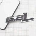 3D Metal 6.2L Logo Car Rear Boot Trunk Emblem Badge Sticker For Ford Raptor F150 Hummer H2 Chevrolet C7 Camaro Dodge Challenger